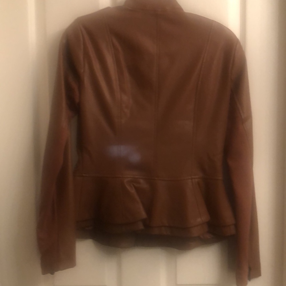 🆕GILI Faux Leather Double Peplum Jacket - Picture 5 of 5